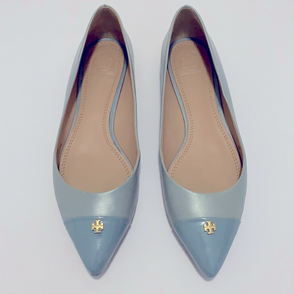 Tory burch flats (blue and gold)